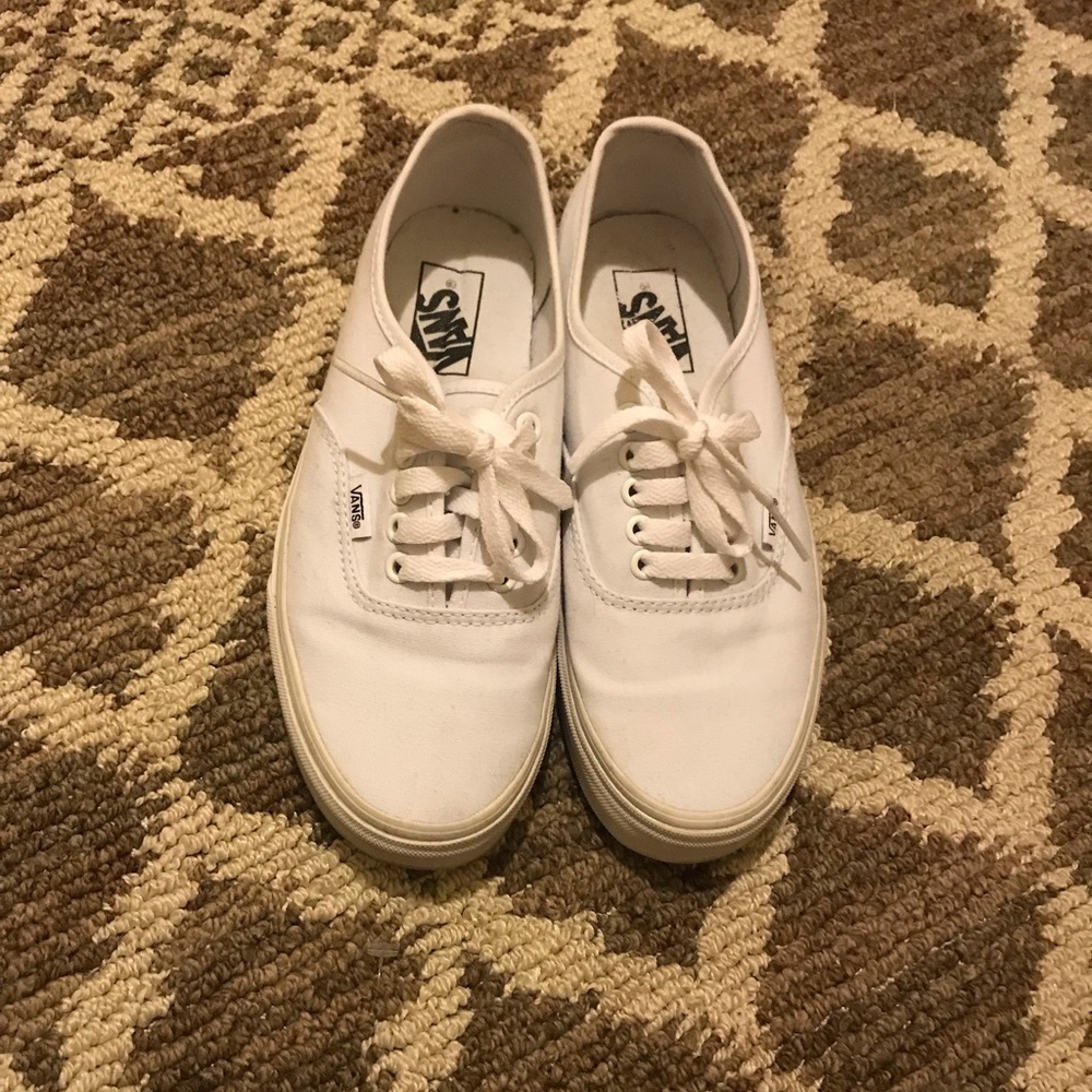 White Authentic Vans